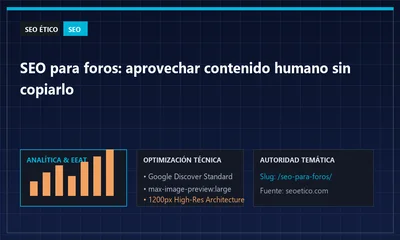 Persona participando en una conversación de SEO para foros desde un portátil en un entorno de trabajo