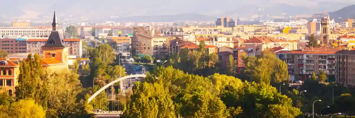 Un vista de la ciudad de Pamplona