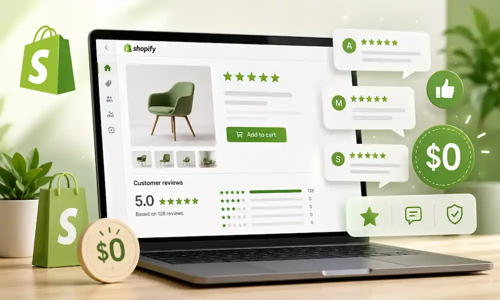 Crear reseñas en Shopify gratis