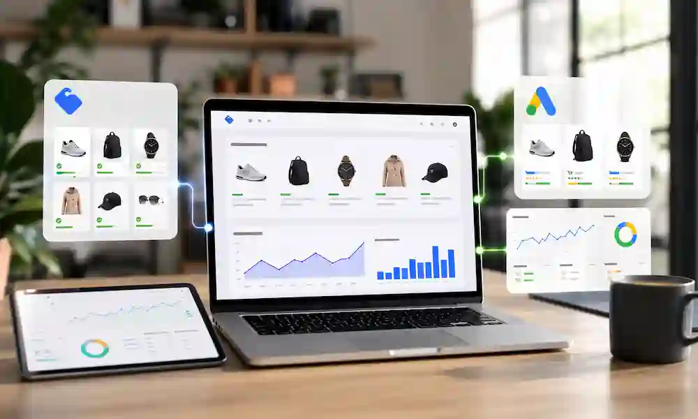 como interactua google merchant center con google ads