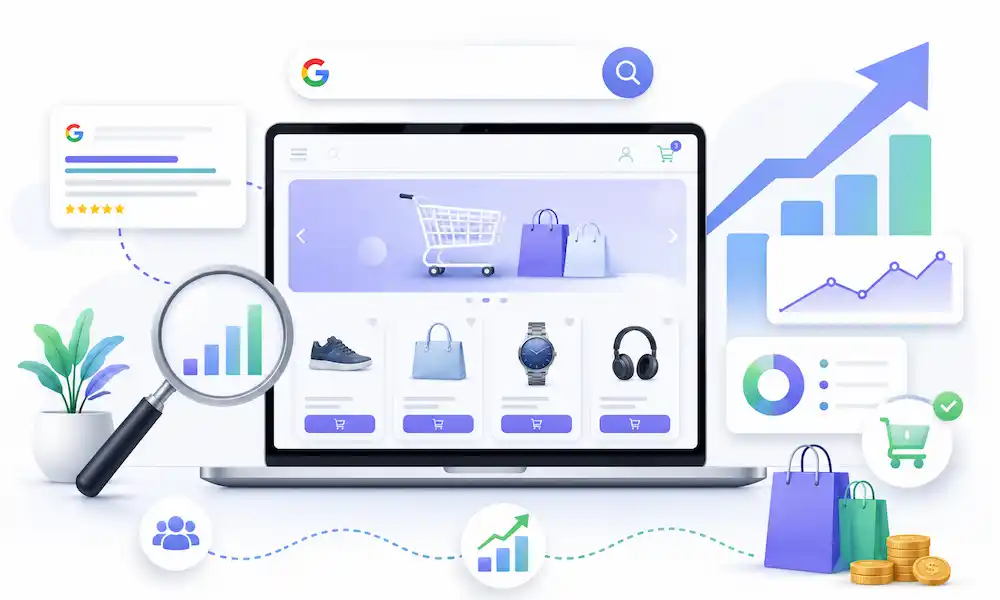 una tienda online en Google
